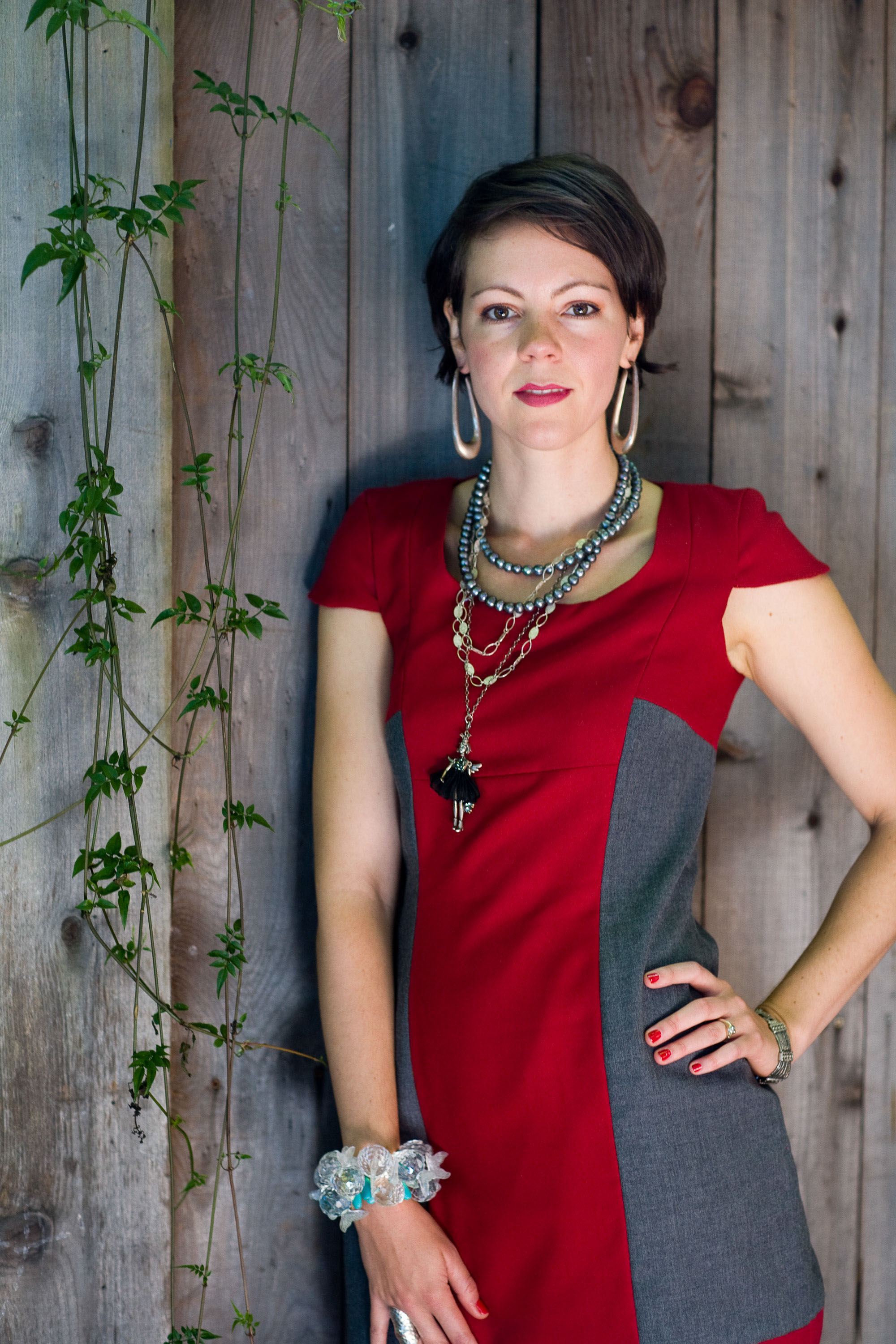 Simple, natural outdoor portrait of fashion designer and coach Joui Turandot