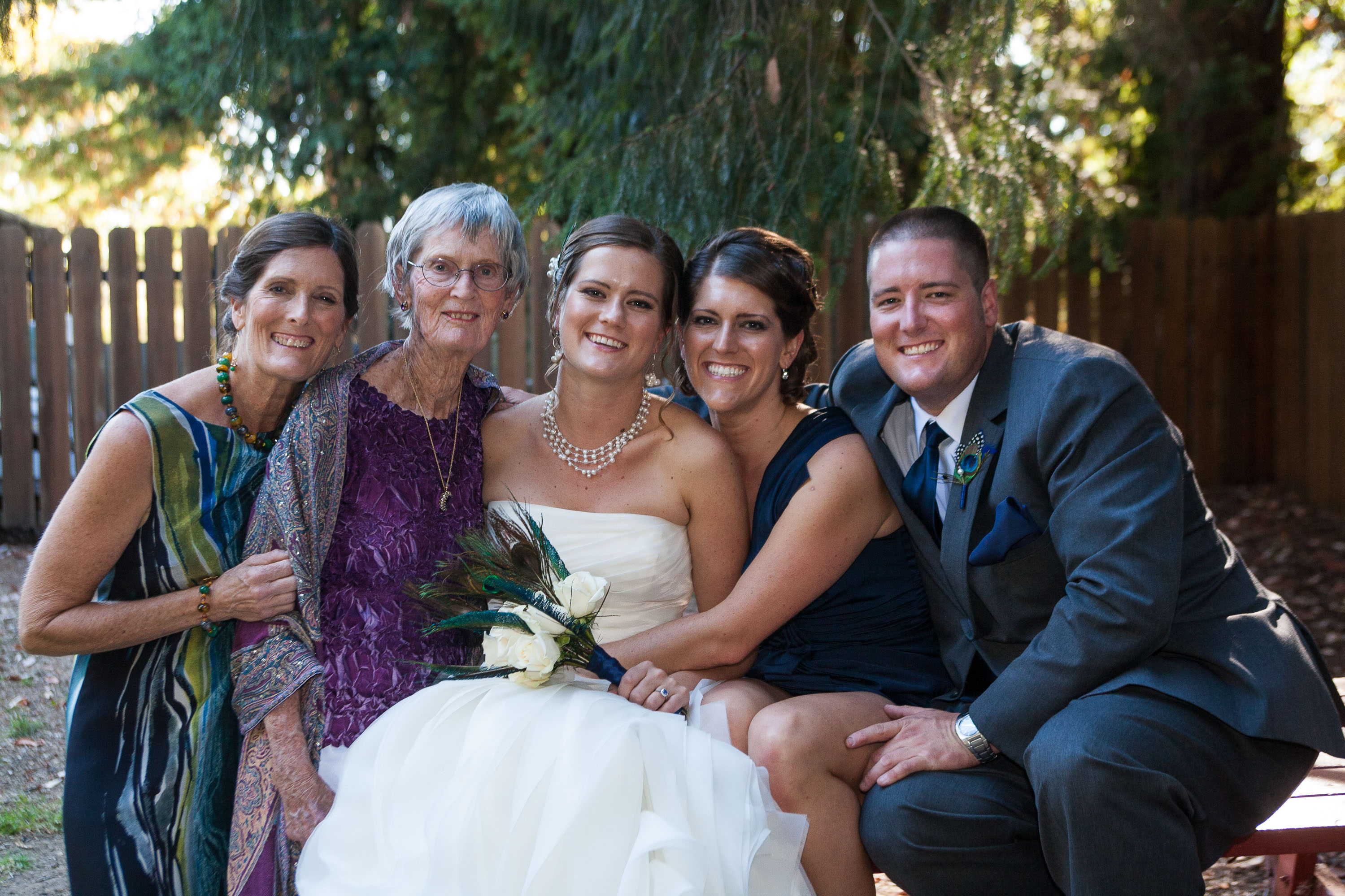 A relaxed family portrait at Pema Osel Ling in the Santa Cruz mountains