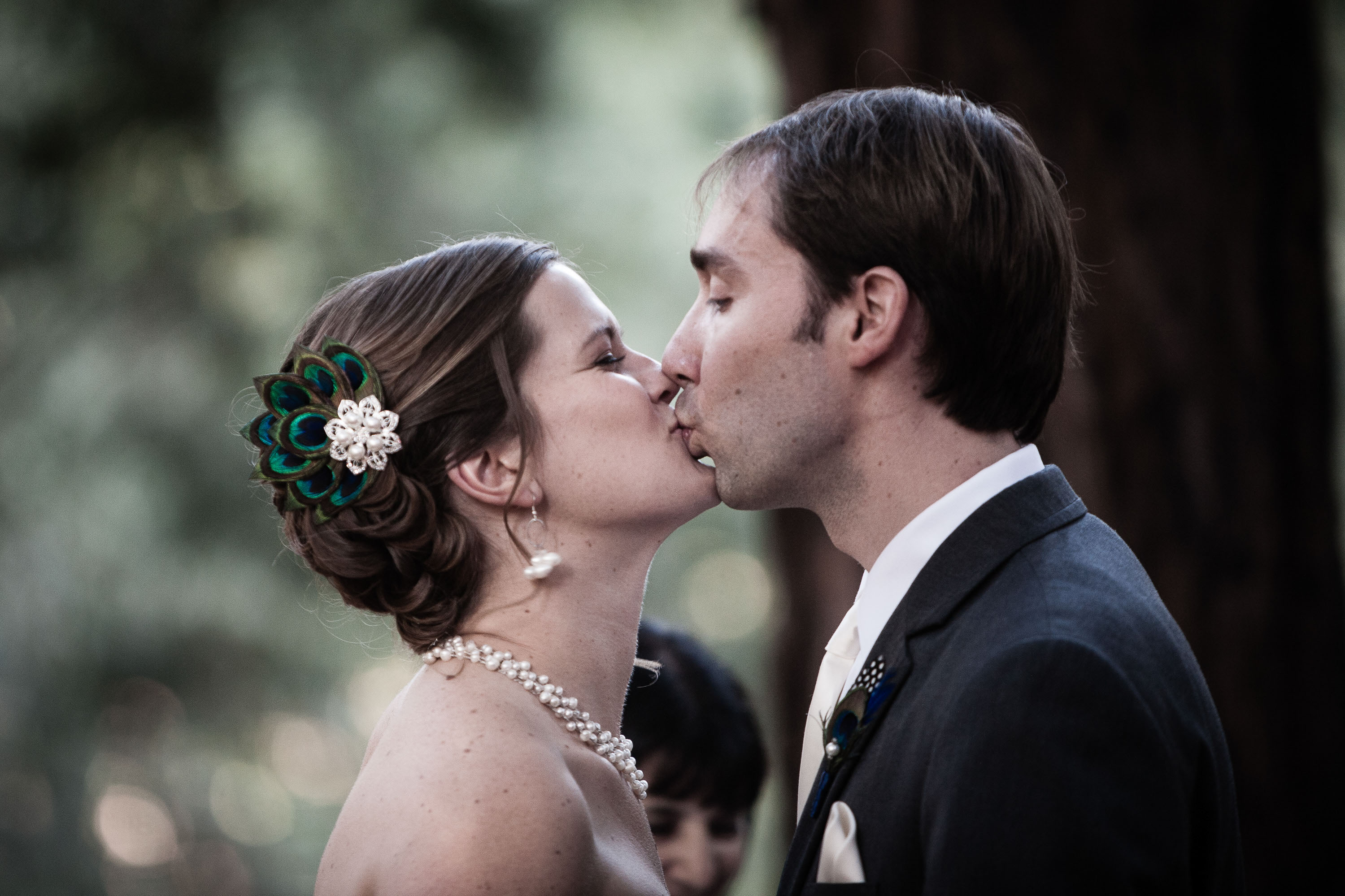 The wedding kiss, at Pema Osel Ling in the Santa Cruz mountains