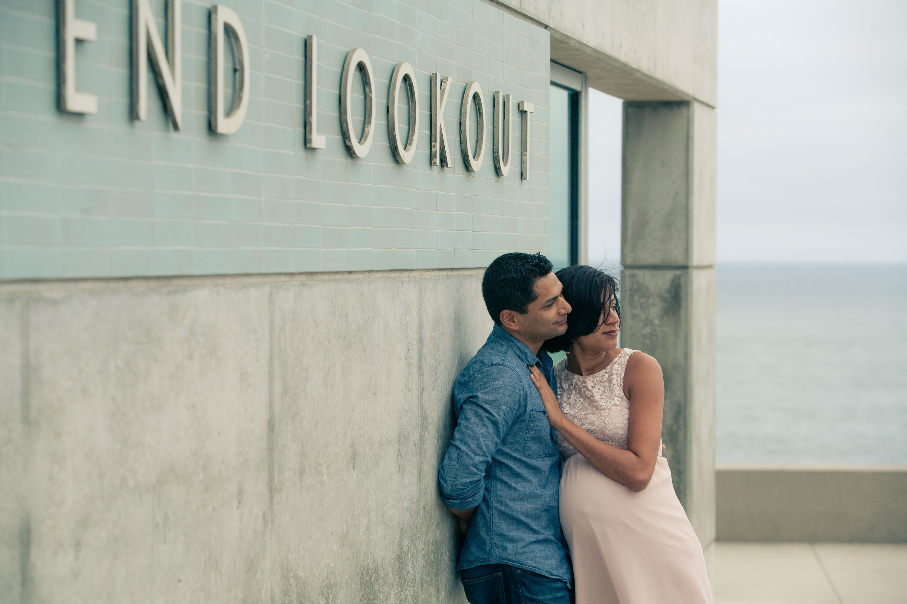 A modern classic maternity portrait at Lands End.