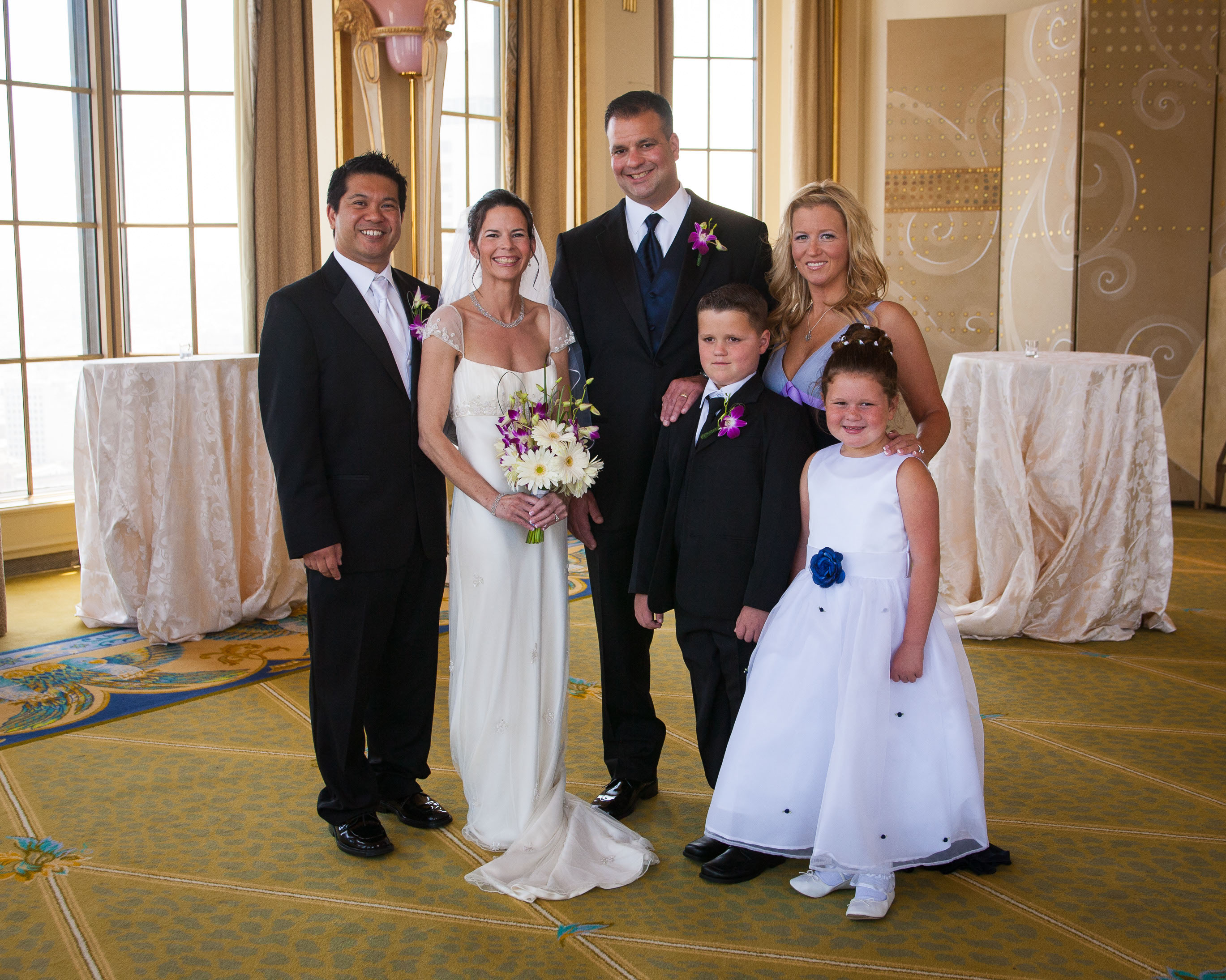 A family portrait in Victor's Palace,  at the St. Francis Hotel in San Francisco