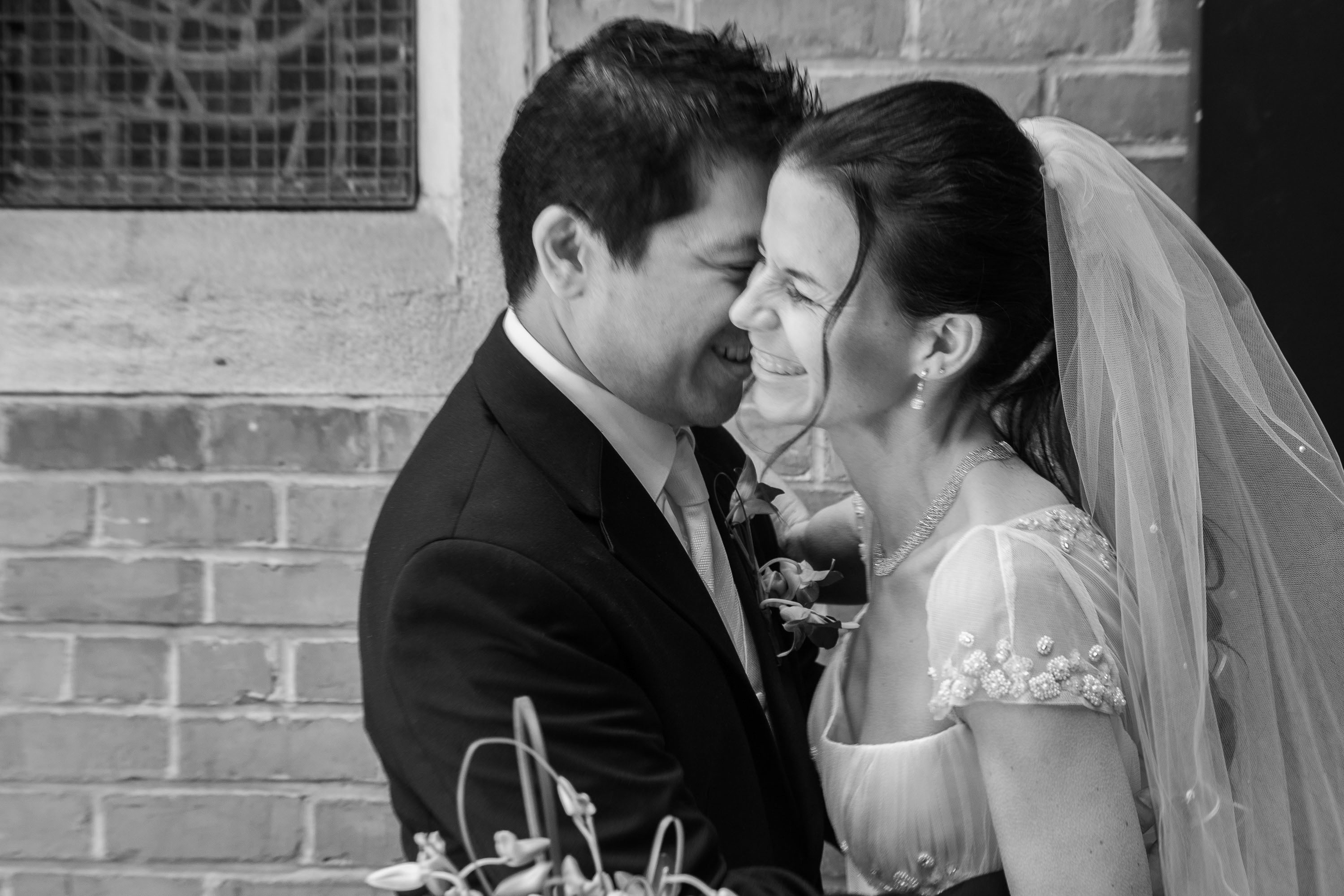 A private moment outside Old St. Mary's Church in San Francisco