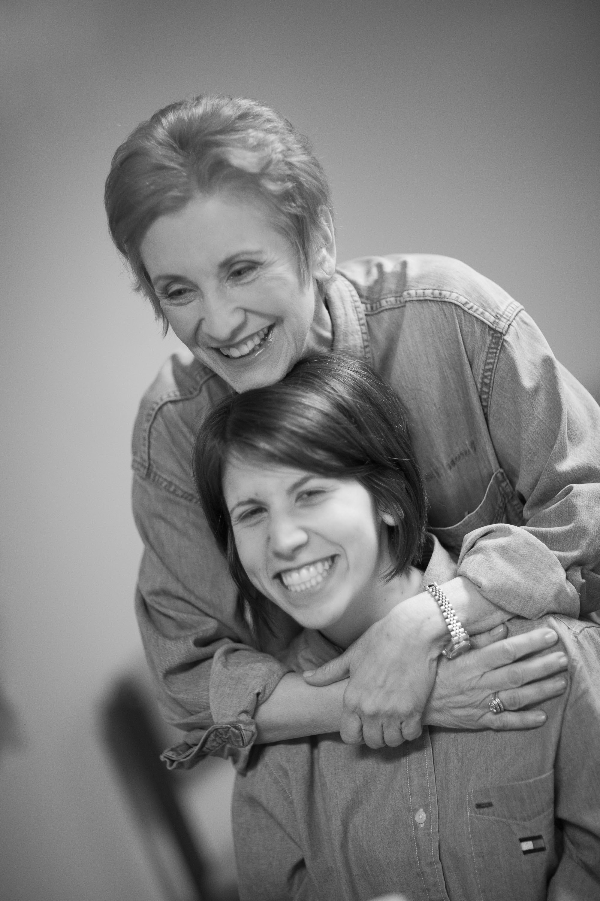 The bride and her mom getting ready at St. Mary's Cathedral 