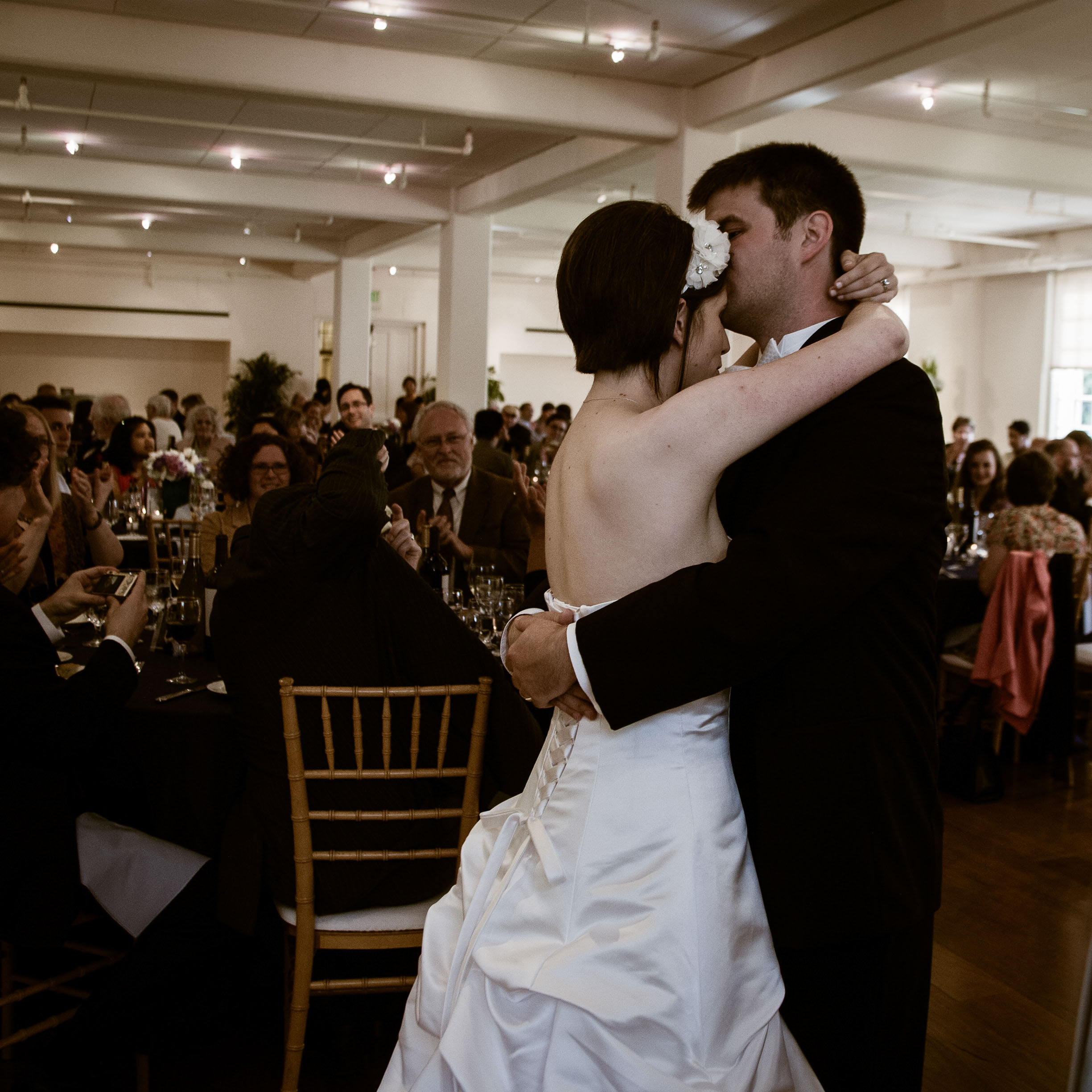 A kiss on the dance floor at The San Francisco Film Centre